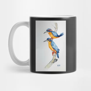 Blue Kingfishers bird art bird lovers printable bird art Mug